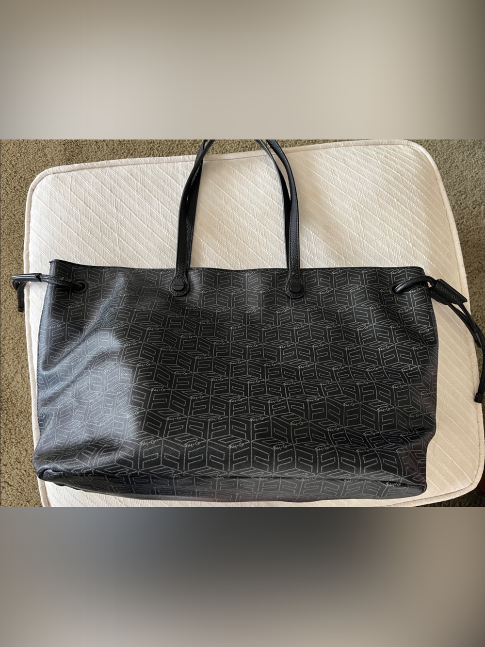 Foley + Corinna Black Monogram Tote